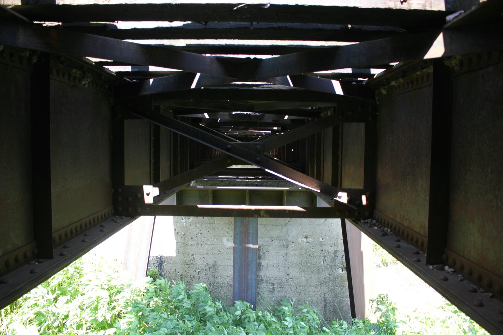 Inside girders